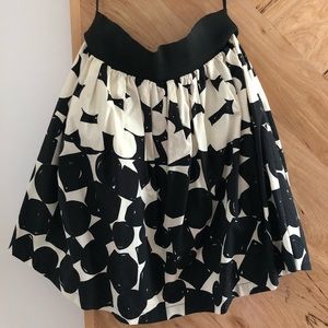 Anthropologie black and white skirt